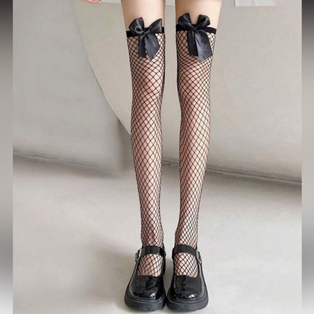 3 pair Set: Black Thigh High Stockings NEW 🏷️ - Picture 3 of 4